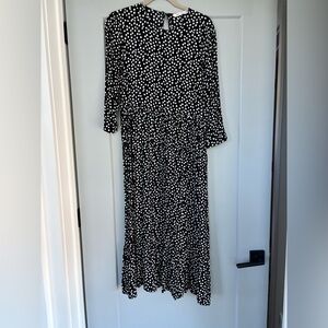 Zara polka dot midi length dress size M